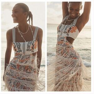 Anthropologie Multicolor Fringe Dress